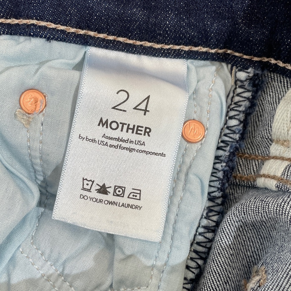 MOTHER JEANS The Insider Crop Step Fray Size 24 Off Limits EUC Like New - Picture 10 of 13